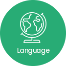 round green language icon